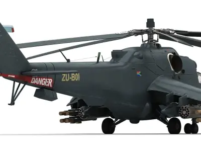 Mi-24 Super Hind Low-poly 3D model