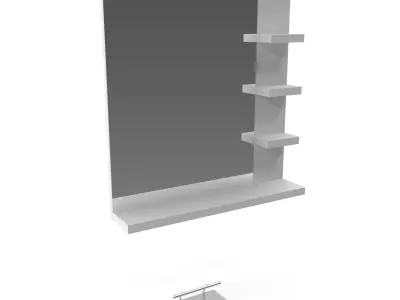 Barber working place C Free 3D model