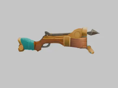 Cartoon Crossbow Low-poly 3D model