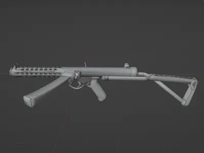 Sterling SMG Low-poly 3D model