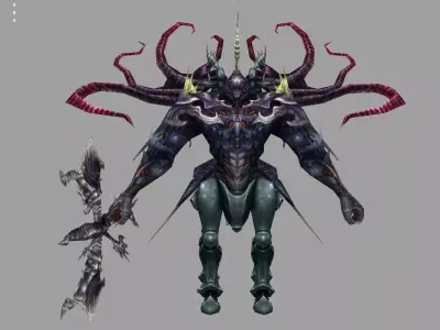 Sphinx final fantasy xiv art Low-poly 3D model