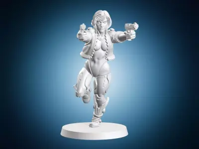 Samiko Sci Fi Police Officer Miniature 3D print model