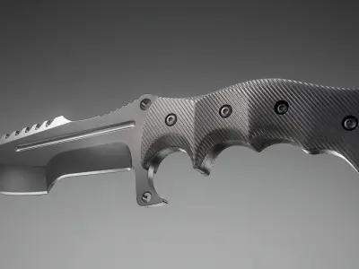 Tactical Combat Knife Low-poly 3D model