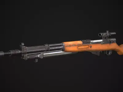 SKS M5966 Low-poly 3D model