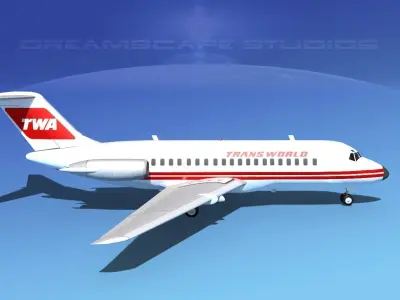 Douglas DC-9-20 Trans World Airways 2 3D model