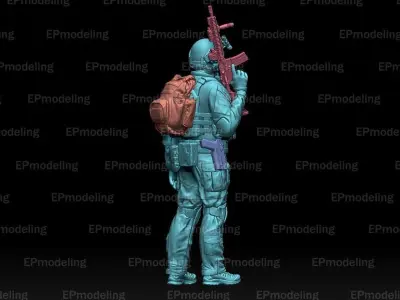 US ranger soldier 3D print model