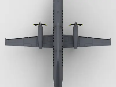 Saab 2000 ERIEYE AEWC Aircraft - Low-poly 3D model