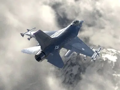 F-16 Fighting Falcon Fighter Jet 3D model