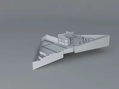 Sloping and terraced garden Free 3D model
