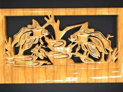 Ornament Fish Furniture Low-poly 3D model