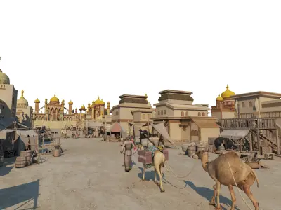 Ancient Egyptian Architectur Low-poly 3D model