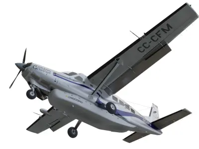 Cessna 208B Grand Caravan Low-poly 3D model