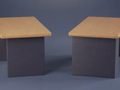 Stylized Office Desk Free 3D model