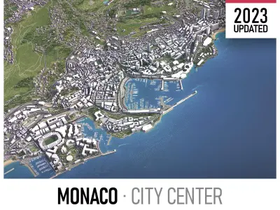 Monaco Low-poly 3D model