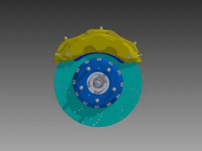 Brake disc plate 3D model
