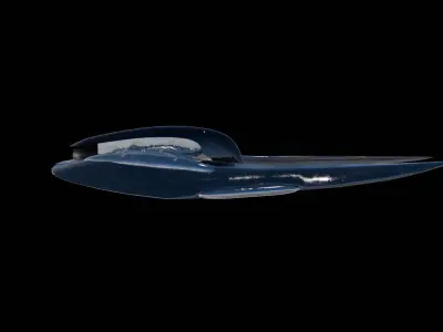 Spaceship 3D model Low-poly 3D model