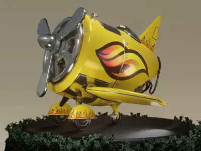 Stylized Airplane PBR 3D model