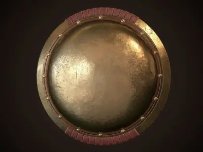 Hoplite Shield Low-poly 3D model