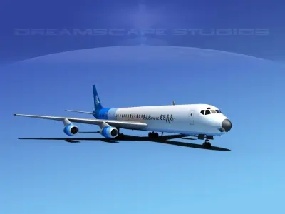 Douglas DC-8-63F Baltimore Clipper 3D model