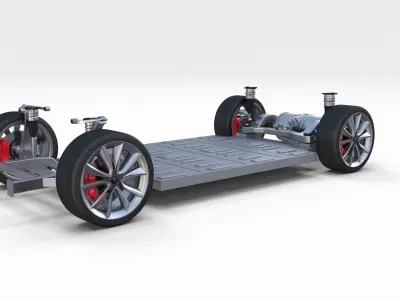 Tesla Model 3 and Model S Chassis Pack 3D model