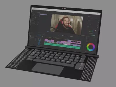 Laptop with camera 3D model
