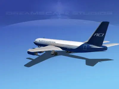 Boeing 707 Air Charter Intl 3D model