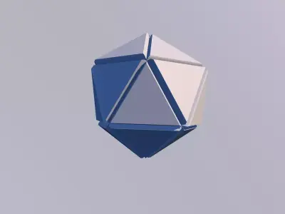 Sci Fi Object no 4 - Pyramid Sphere Torus 2019 Low Poly 3D model
