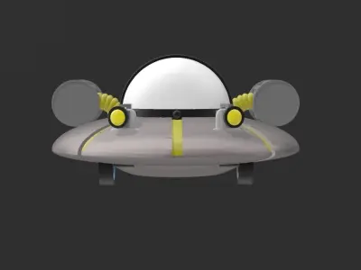 Rick and Morty spaceship 3D print model