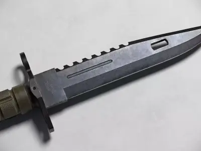 Tactical Battle Knife - M9 Bayonet Combat Knife AAA Game Ready Low-poly 3D model