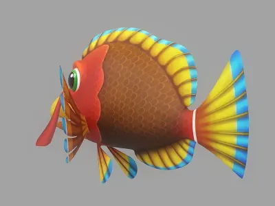 Cartoon Fish 11 Low-poly 3D model