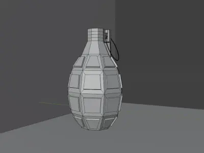 High-Quality Hand Grenade 3D Model Low-poly 3D model