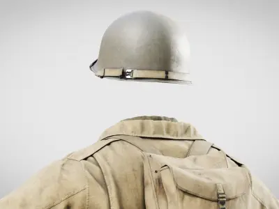 US WWII Infantry Soldier Summer Style 3D model