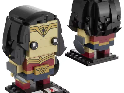 Lego BrickHeadz - 41599 Wonder Woman 3D model
