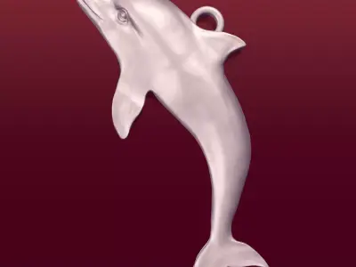 Dolphin Pendant 3D print model