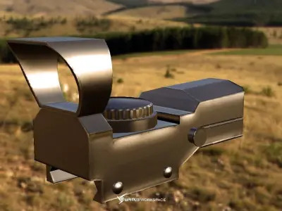 Red Dot Sight 3D Model - Game Ready Low-poly 3D model