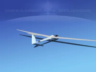 Glaser Dirks DG-200 15-metre Sailplane  3D model