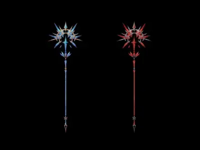 Legendary Scepter Low-poly 3D model