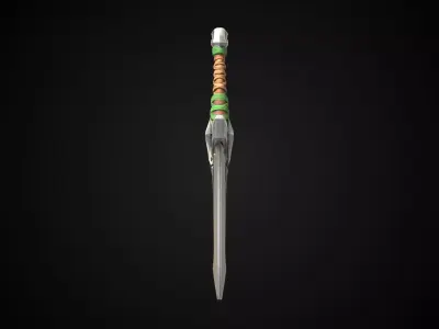 Stylized Hobbit Sword - Leafsong - Game Ready 3D model
