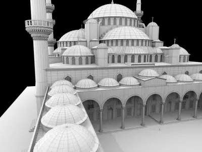 Mosque in istanbul 3D model