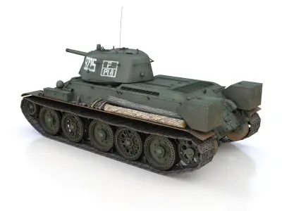 T-34-76 UZTM- Model 1942 - Soviet tank - 5325 3D model