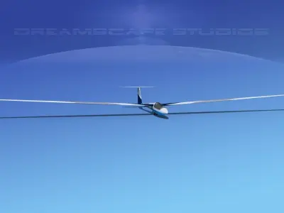 Schleicher ASW 22 Sailplane  V03 3D model