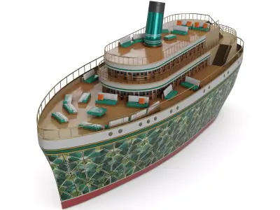Luxury Liner Low-poly 3D model