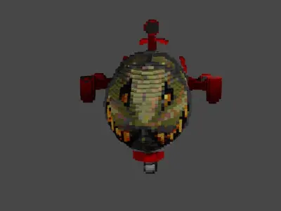 Kirov airship Low-poly 3D model