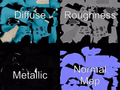 Playful Blue Dino model pack Low-poly 3D model