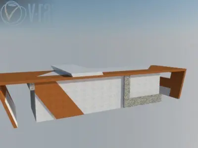 Modern office building Free low-poly 3D model