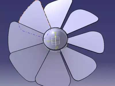 Propeller design model with eight blade 3D print model