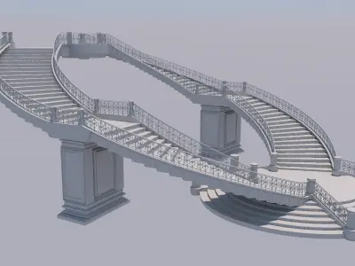 palace staircase 3D model buy