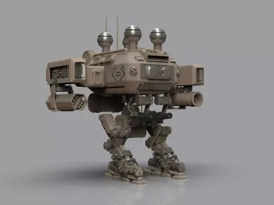 Sci-fi Military Mech 3D model