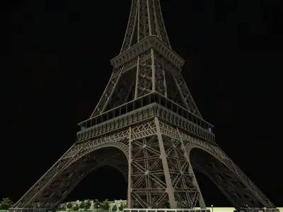 Eiffel Tower High Detailed 3D model
