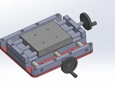 Six axis fine-tuning mechanism 3D model